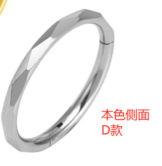 Faceted Geometric Hinged Clicker G23 Titanium 16G - F136TEP036